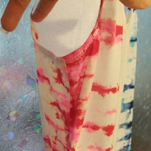 Colorful Tie-Dye Women's Tank Top - Picture 11 of 12